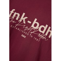 FUNKY BUDDHA FBM013-036-04 BURGUNDY T-SHIRT