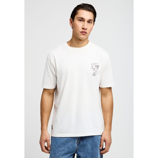 FUNKY BUDDHA FBM013-054-04 OFF WHITE T-SHIRT