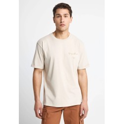 FUNKY BUDDHA FBM013-013-04 CLOUD CREAM Ανδρικό βαμβακερό t-shirt με τύπωμα