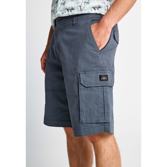FUNKY BUDDHA FBM013-030-03 DUSTY BLUE Ανδρική cargo βερμούδα 