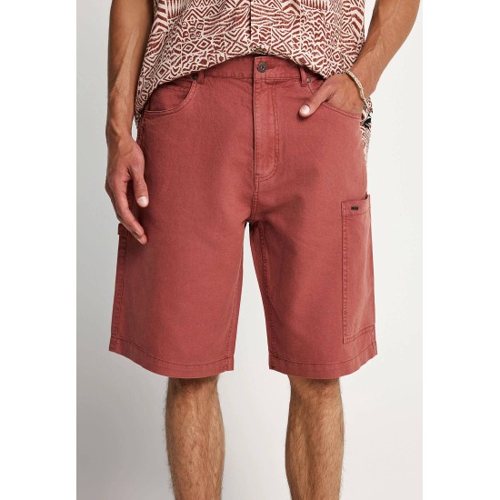 FUNKY BUDDHA FBM013-035-03 HENNA BROWN Ανδρική cargo βερμούδα 