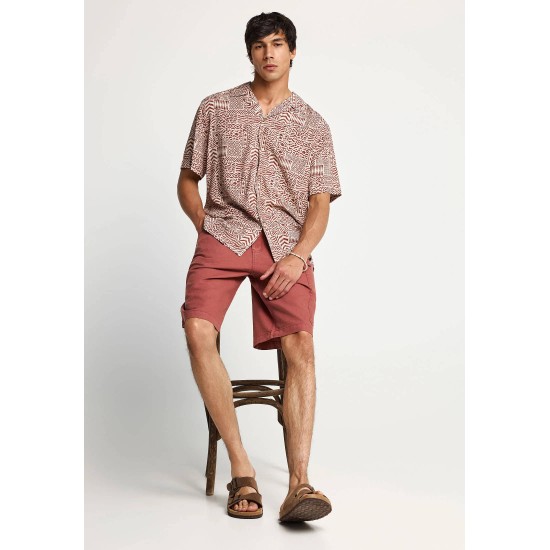 FUNKY BUDDHA FBM013-035-03 HENNA BROWN Ανδρική cargo βερμούδα 