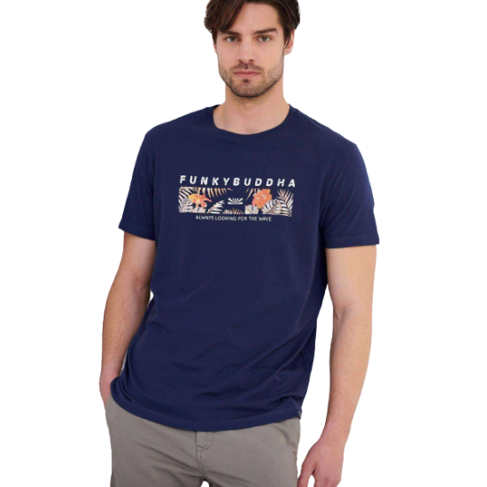FUNKY BUDDHA FBM005-021-04 Cobalt T-shirt