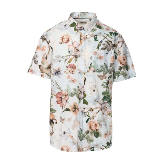 FUNKY BUDDHA FBM005-058-05 Off White Πουκάμισο φλοράλ 