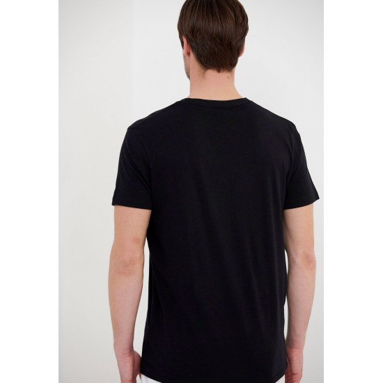 FUNKY BUDDHA FBM005-064-04 Black T-Shirt 