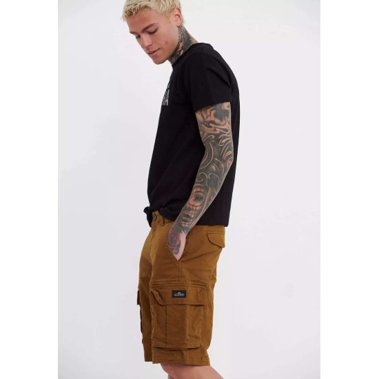 FUNKY BUDDHA FBM005-002-03 OLIVE BROWN Βερμούδα cargo