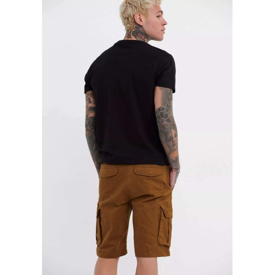 FUNKY BUDDHA FBM005-002-03 OLIVE BROWN Βερμούδα cargo