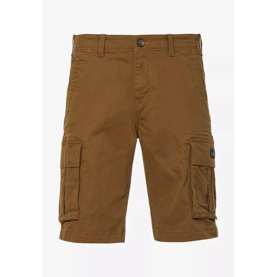FUNKY BUDDHA FBM005-002-03 OLIVE BROWN Βερμούδα cargo