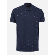 FUNKY BUDDHA FBM005-045-11 BLUE Polo με τύπωμα