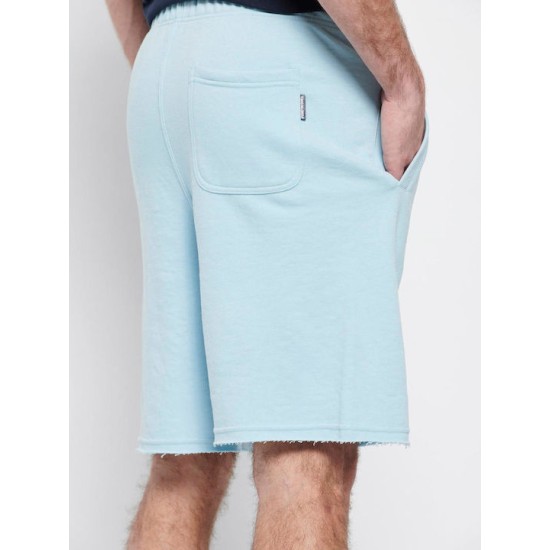 FUNKY BUDDHA FBM007-051-03 SKY BLUE Essential αθλητική βερμούδα με λογότυπο