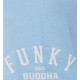 FUNKY BUDDHA FBM007-051-03 SKY BLUE Essential αθλητική βερμούδα με λογότυπο