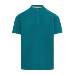 FUNKY BUDDHA FBM009-008-11 TEAL MEAL πόλο με λαιμό mao