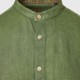 Ανδρικό λινό πουκάμισο με λαιμό mao FBM009-003-05 KHAKI 