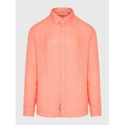 FUNKY BUDDHA FBM009-001-05 TROPICAL PEACH Essential λινό πουκάμισο