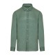 FUNKY BUDDHA FBM009-001-05 FOREST GREEN Essential λινό πουκάμισο
