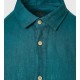 FUNKY BUDDHA FBM009-001-05 DEEP TEAL Essential λινό πουκάμισο