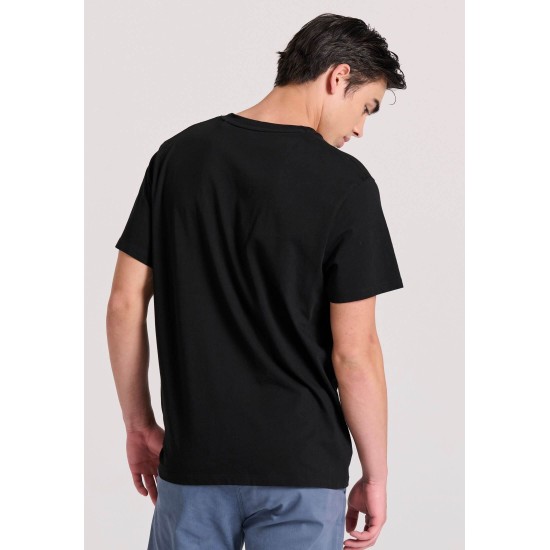 Ανδρικό T-shirt με Λαιμόκοψη Τύπου V FBM009-002-04 BLACK