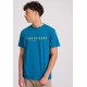 Ανδρικό  T-shirt με Funky Buddha τύπωμα FBM009-010-04 DEEP TEAL