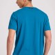 Ανδρικό  T-shirt με Funky Buddha τύπωμα FBM009-010-04 DEEP TEAL
