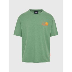 Ανδρικό Relaxed fit t-shirt με τύπωμα στην πλάτη FBM009-039-04 DK IVY