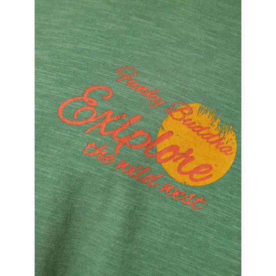 Ανδρικό Relaxed fit t-shirt με τύπωμα στην πλάτη FBM009-039-04 DK IVY