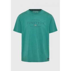 Ανδρικό  T-shirt με Funky Buddha τύπωμα FBM009-094-04 PALM LEAF