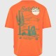 Ανδρικό Relaxed fit t-shirt με τύπωμα στην πλάτη FBM009-039-04 ORANGE
