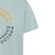 Ανδρικό T-shirt με text artwork τύπωμα στο στήθος FBM009-089-04 AQUA GREY