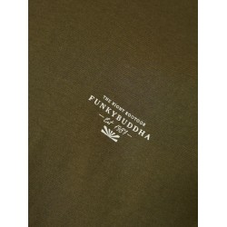 Ανδρικό T-shirt με Λαιμόκοψη Τύπου V FBM009-002-04 KHAKI 