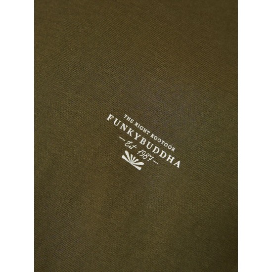 Ανδρικό T-shirt με Λαιμόκοψη Τύπου V FBM009-002-04 KHAKI 