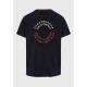 Ανδρικό T-shirt με text artwork τύπωμα στο στήθος FBM009-089-04 BLACK
