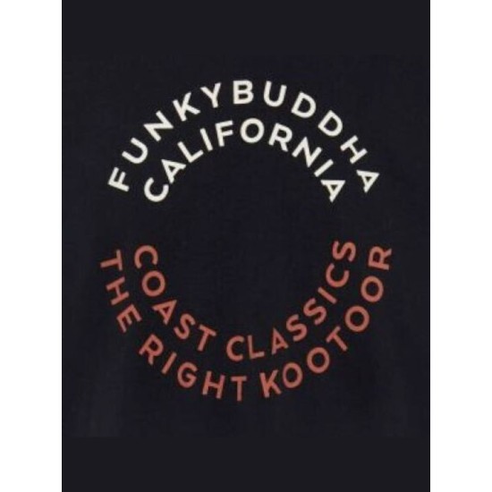 Ανδρικό T-shirt με text artwork τύπωμα στο στήθος FBM009-089-04 BLACK