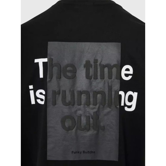 Ανδρικό Relaxed fit t-shirt με τύπωμα στην πλάτη FBM009-022-04 BLACK 