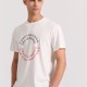 Ανδρικό T-shirt με text artwork τύπωμα στο στήθος FBM009-089-04 OFF WHITE