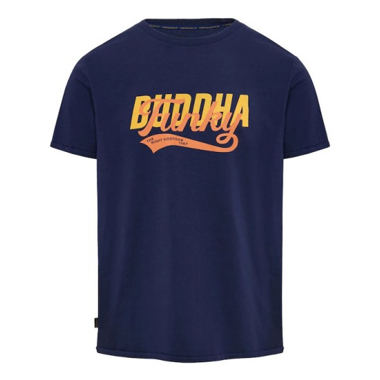 Ανδρικό  T-shirt με Funky Buddha τύπωμα FBM009-040-04 NAVY