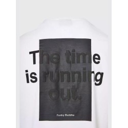 Ανδρικό Relaxed fit t-shirt με τύπωμα στην πλάτη FBM009-022-04 WHITE