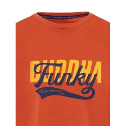 Ανδρικό  T-shirt με Funky Buddha τύπωμα FBM009-040-04 PAPRIKA