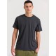  T-shirt με embossed τύπωμα στο στήθος FBM009-026-04 ANTHRACITE