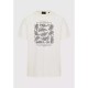 Ανδρικό T-shirt με botanic frame τύπωμα FBM009-065-04 OFF WHITE