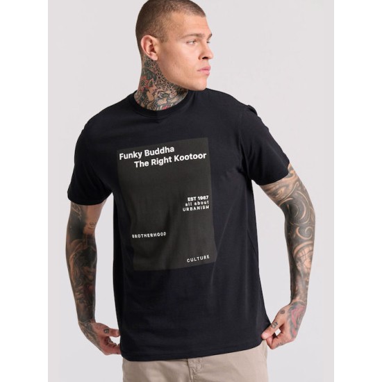 Ανδρικό t-shirt FUNKY BUDDHA FBM009-311-04 BLACK 