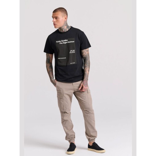 Ανδρικό t-shirt FUNKY BUDDHA FBM009-311-04 BLACK 