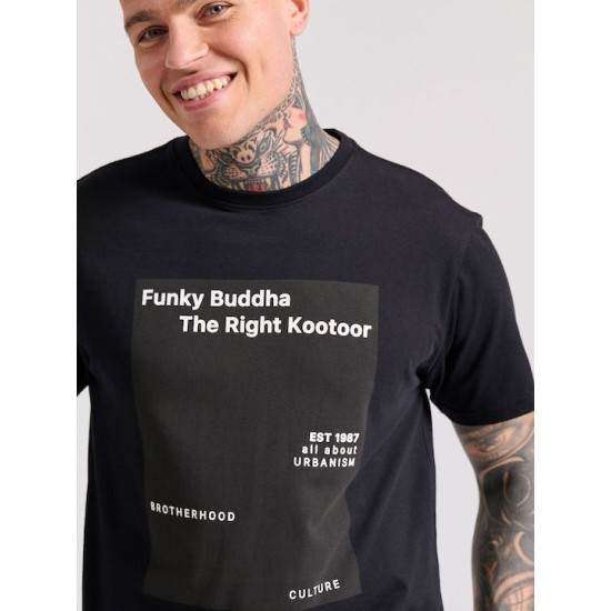 Ανδρικό t-shirt FUNKY BUDDHA FBM009-311-04 BLACK 