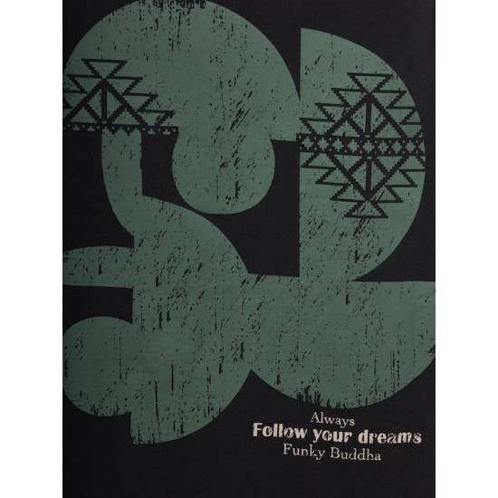 Ανδρικό T-shirt Relaxed Fit Funku Buddha fbm009-069-04 ANTHRACITE