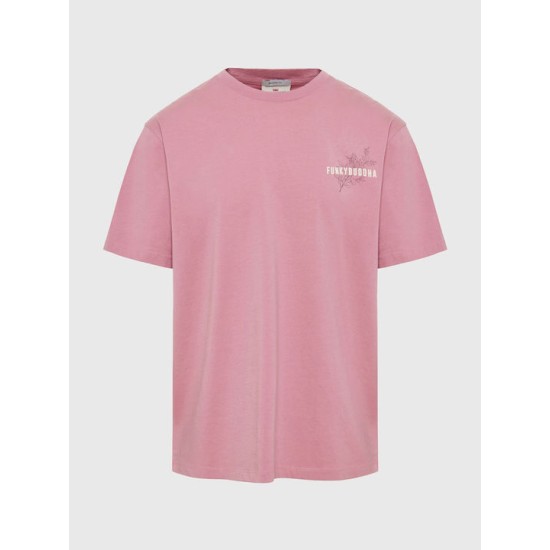Ανδρικό Relaxed fit t-shirt FUNKY BUDDHA FBM009-057-04 PINK