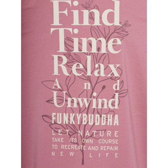 Ανδρικό Relaxed fit t-shirt FUNKY BUDDHA FBM009-057-04 PINK