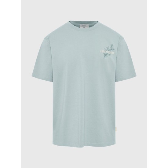 Ανδρικό Relaxed fit t-shirt FUNKY BUDDHA FBM009-057-04 AQUA GREY 