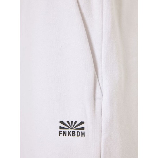 Loose fit αθλητική βερμούδα FUNKY BUDDHA FBM009-055-03 WHITE