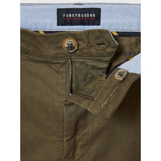 FUNKY BUDDHA  FBM009-001-03 KHAKI Chino βερμούδα