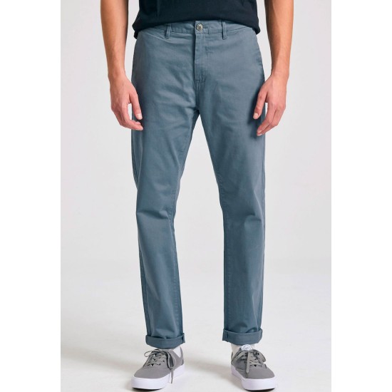 FUNKY BUDDHA FBM011-001-02 STEEL GREY Παντελόνι Chino σε Κανονική 