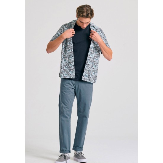 FUNKY BUDDHA FBM011-001-02 STEEL GREY Παντελόνι Chino σε Κανονική 